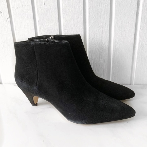 Sam Edelman Black Suede Kitten Heel 